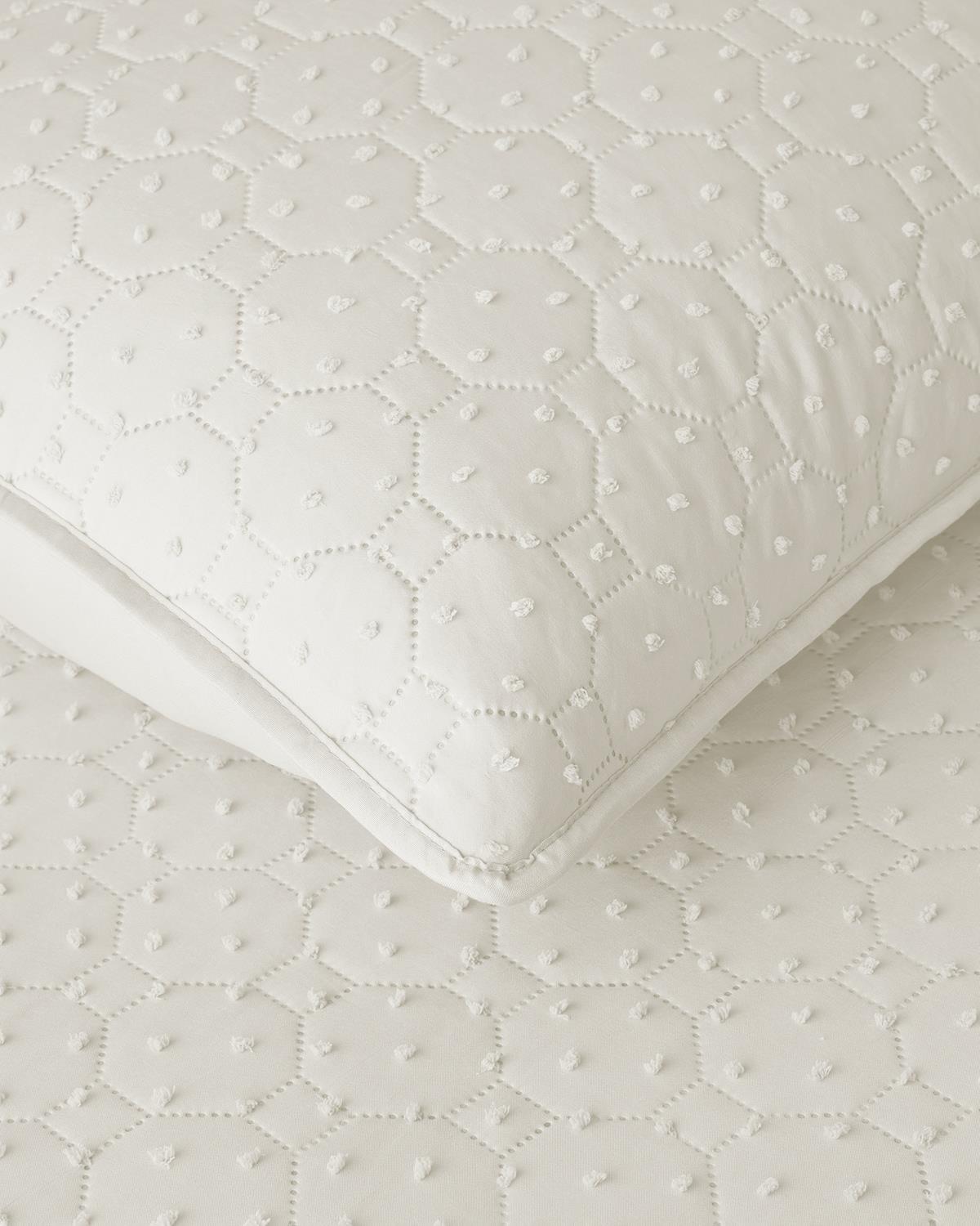 Amabile Kesmeli King Size Yatak Örtüsü Takımı 240x220 cm Krem