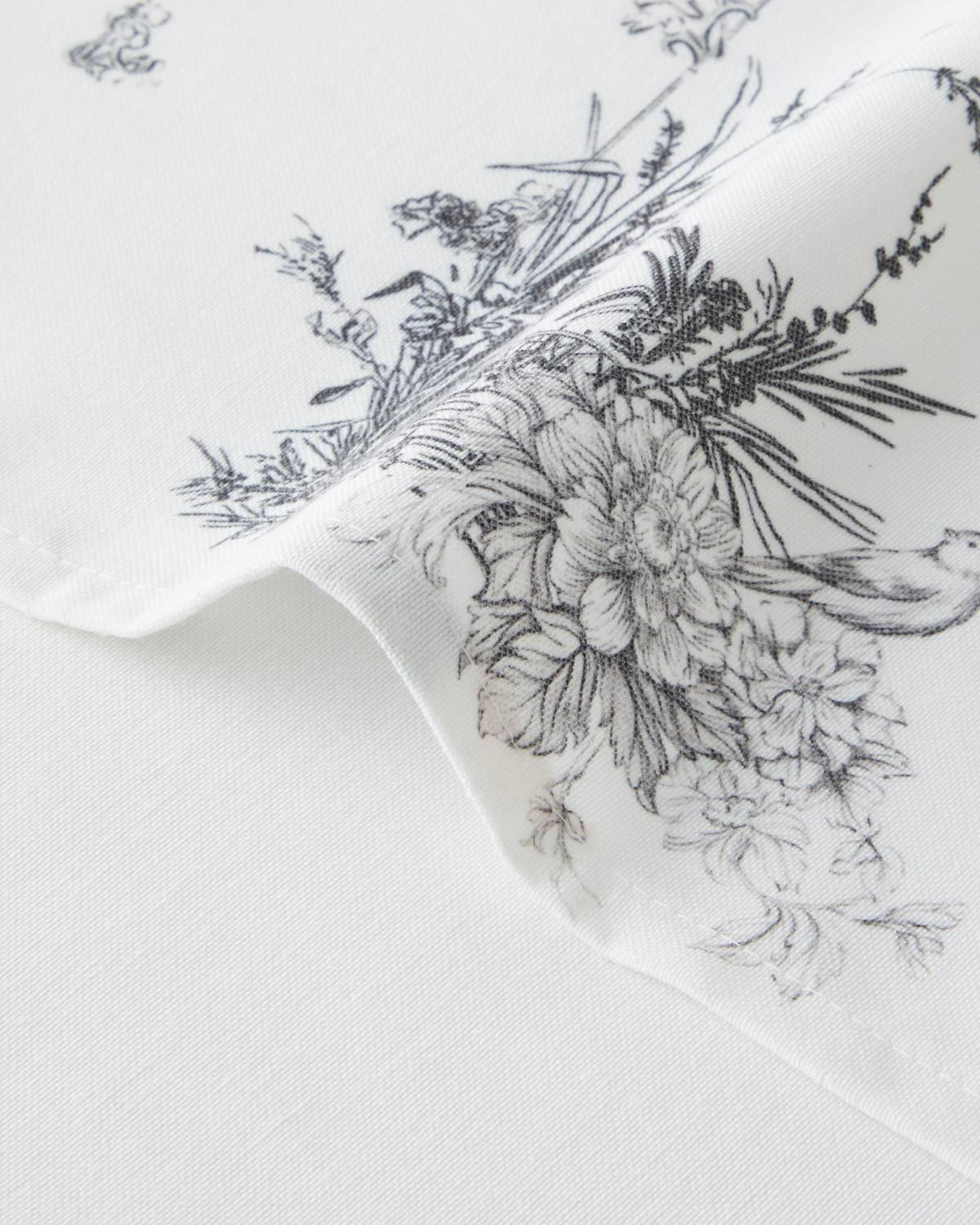 Arborelle Polyester Masa Örtüsü 150x200 cm Siyah - Beyaz