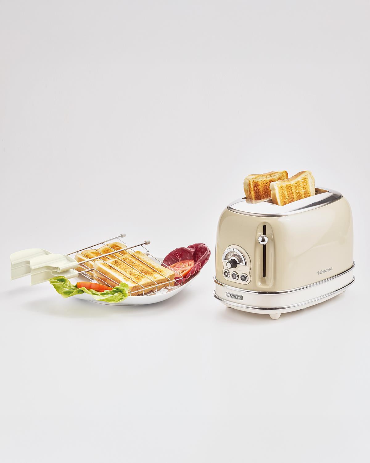 Ariete Vintage 0155/13 2 Dilim Ekmek Kızartma Makinesi 810 W Bej