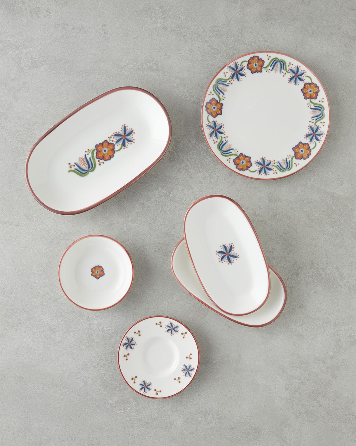 Arno Porselen Kahvaltı Takımı 20 Parça 6 Kişilik Renkli