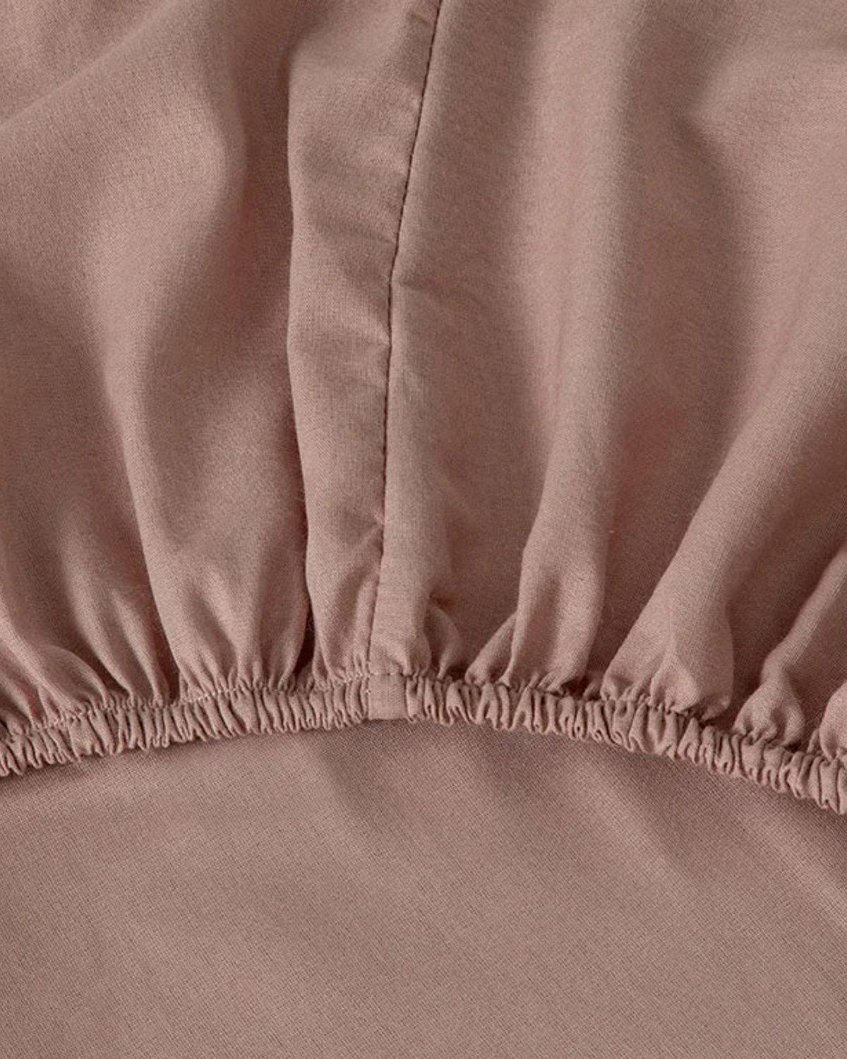 Aurora Silky Touch Tek Kişilik Nevresim Takımı 160x220 cm + 80x80 cm Gül Kurusu