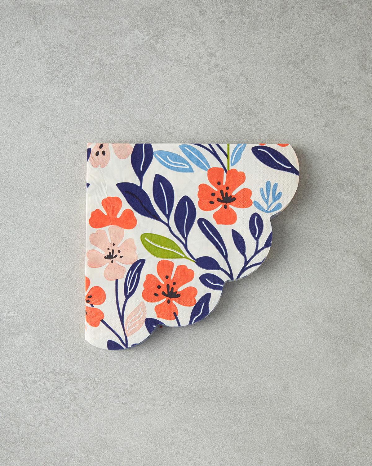 Autumn Flower Kağıt 20'li Kağıt Peçete Renkli