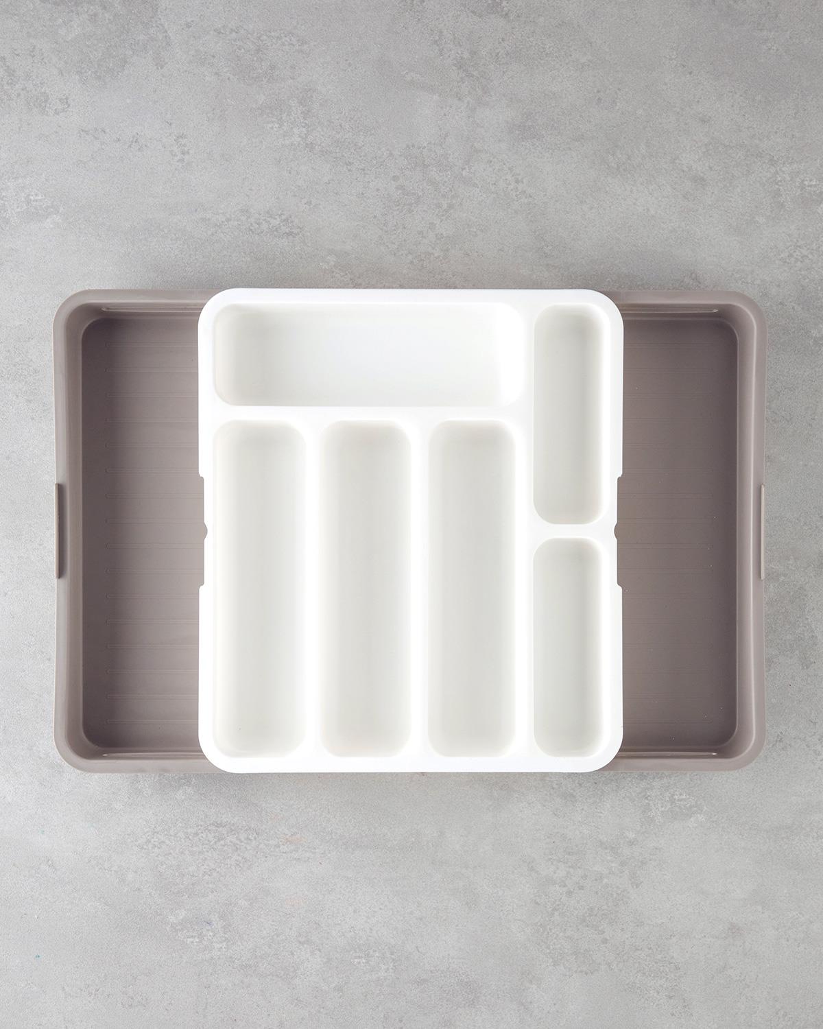 Basic Plastik Çekmece İçi Kaşıklık Mutfak Gereci 53 cm Bej