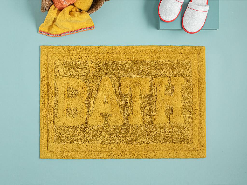 Bath Pamuklu Banyo Paspası 60x90 cm Sarı