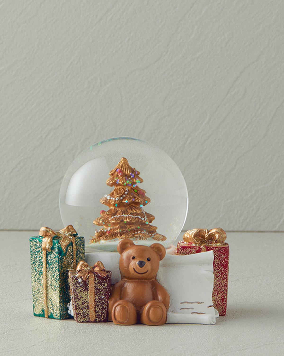 Bear Kar Küresi 11x9x9 cm Kahve