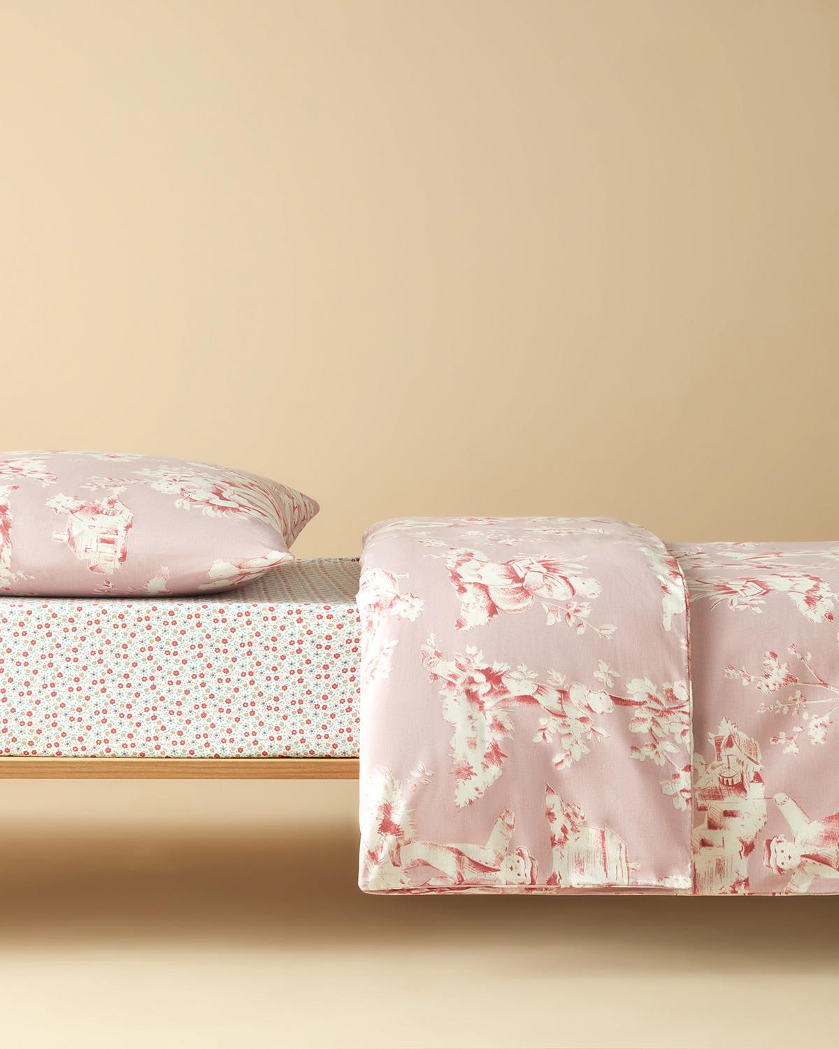 Bearette Pamuklu Tek Kişilik Çocuk Nevresim Takımı 160x220 cm Pembe