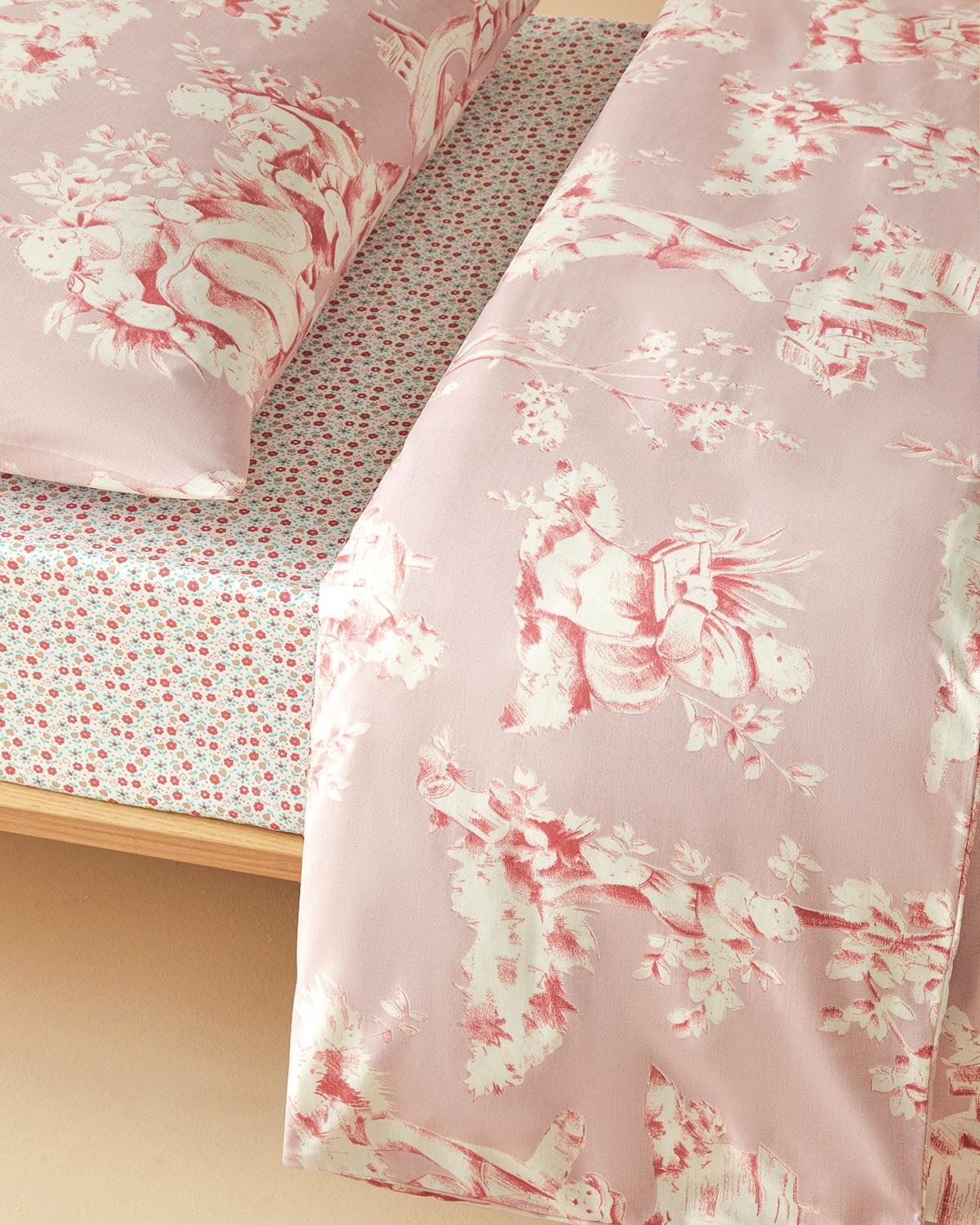 Bearette Pamuklu Tek Kişilik Çocuk Nevresim Takımı 160x220 cm Pembe