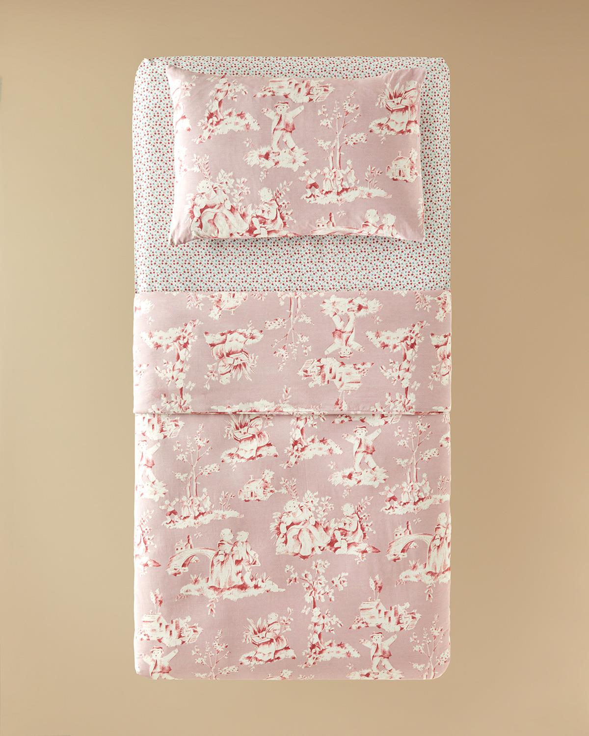 Bearette Pamuklu Tek Kişilik Çocuk Nevresim Takımı 160x220 cm Pembe