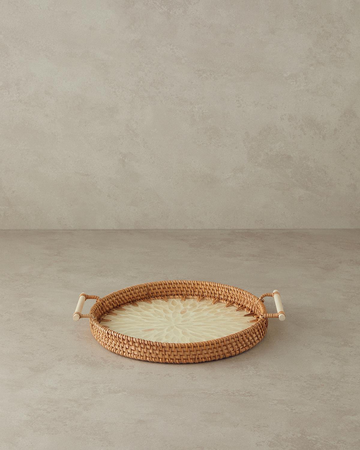 Beatrice Rattan Tepsi Kahverengi