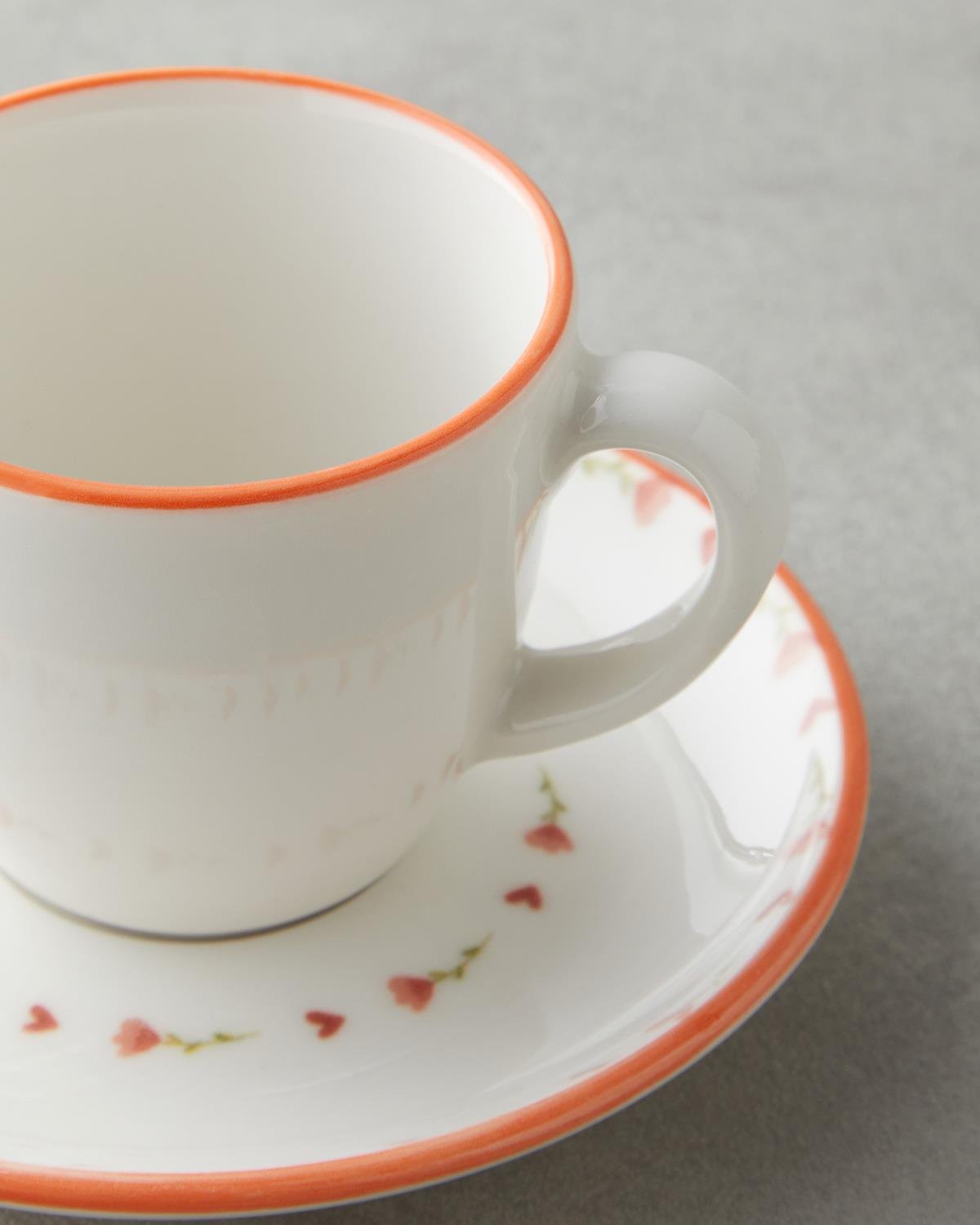 Belle Bone Porselen 4 Parça 2 Kişilik Kahve Fincan Takımı 90 ml Renkli