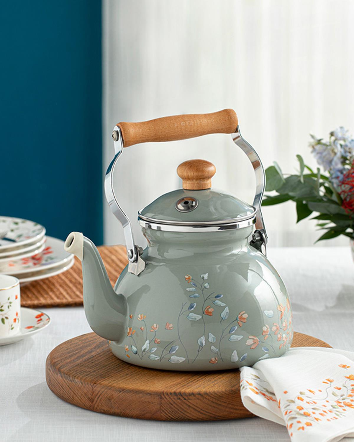 Belleza Emaye Demlik 2,4 lt Yeşil
