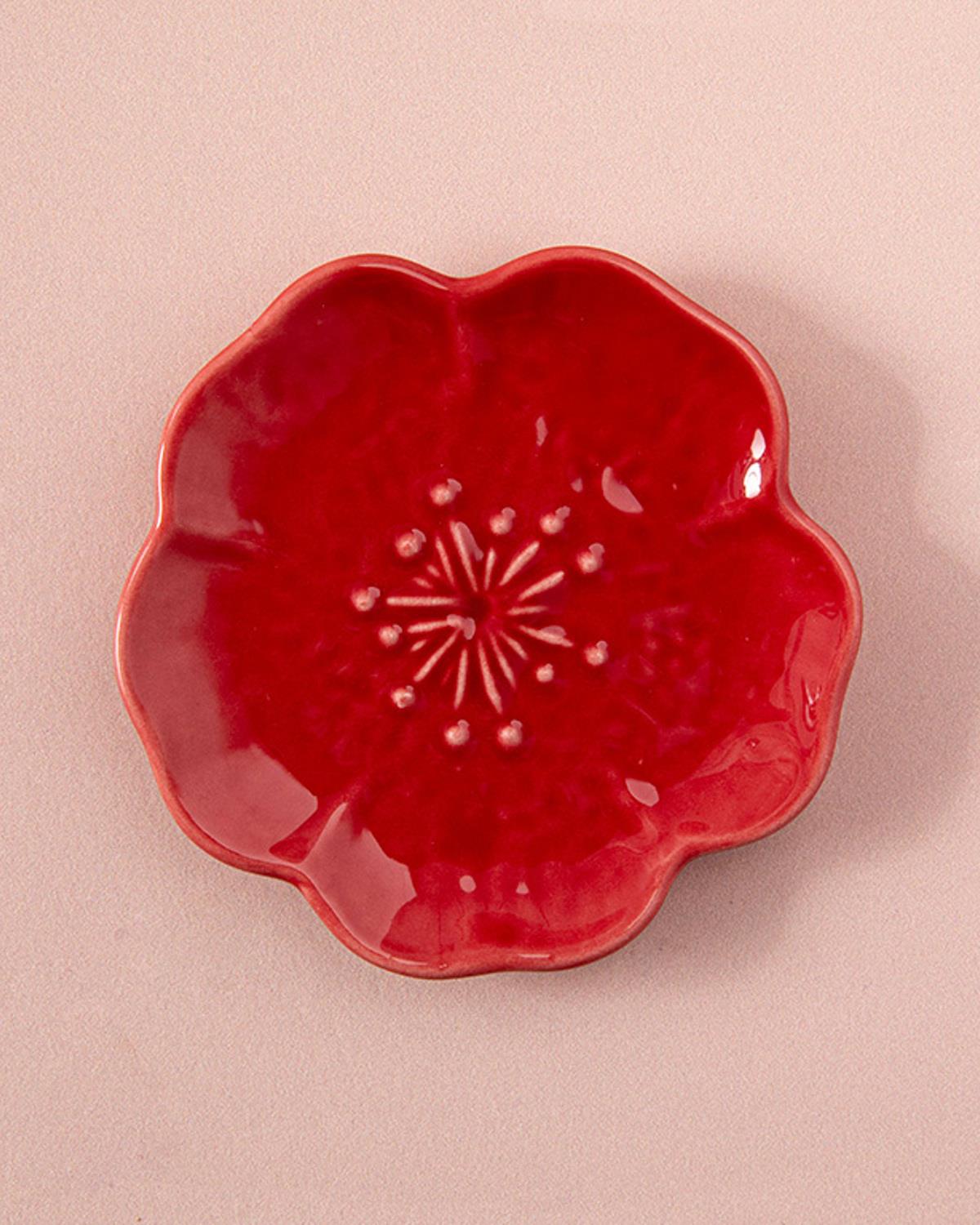 Bellflower Seramik Çerezlik Kırmızı