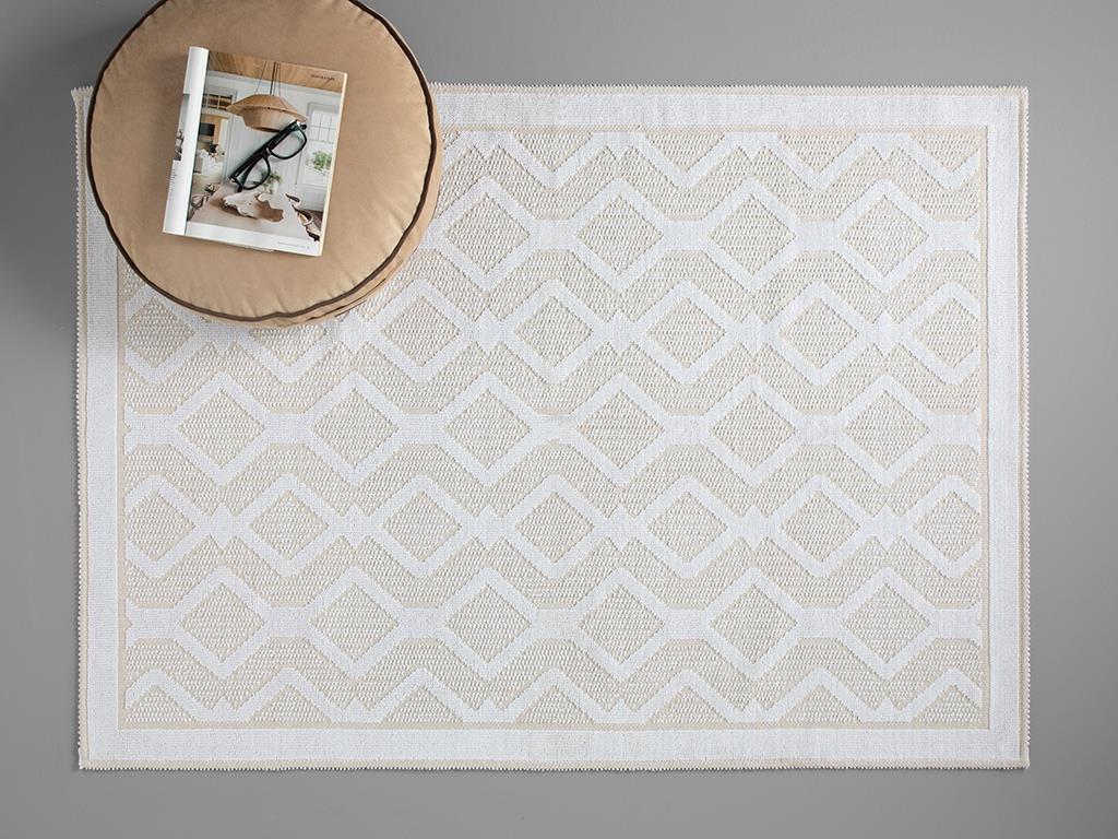 Belmont Pamuklu Kilim Beyaz