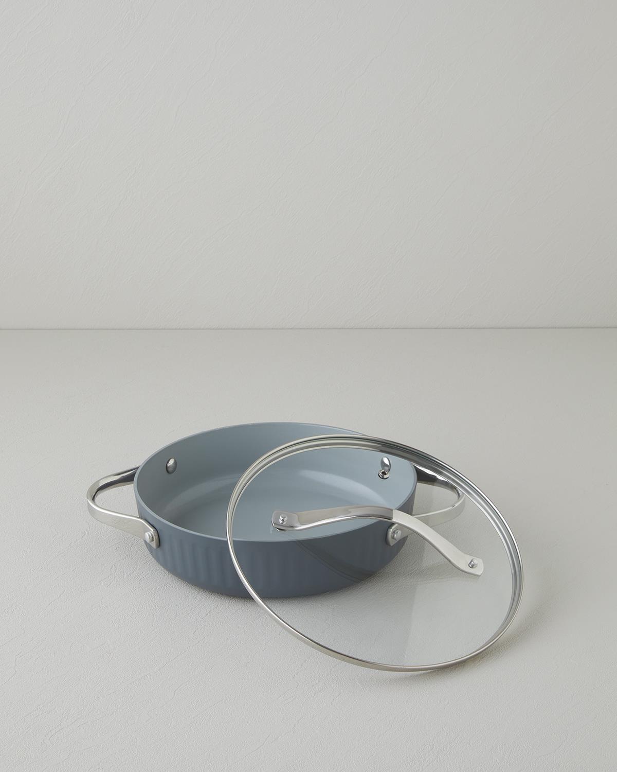 Berlin Alüminyum Alüminyum Fusion Pro Basık Tencere 24 cm Gri