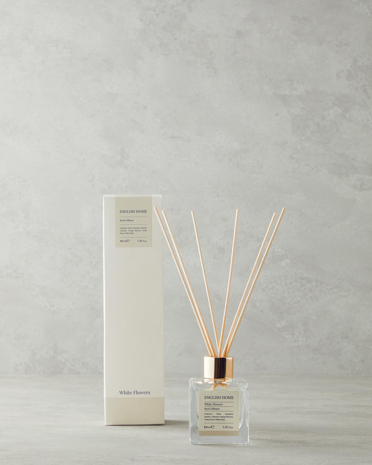 Beyaz Çiçekler Çubuklu Oda Kokusu 100 ml