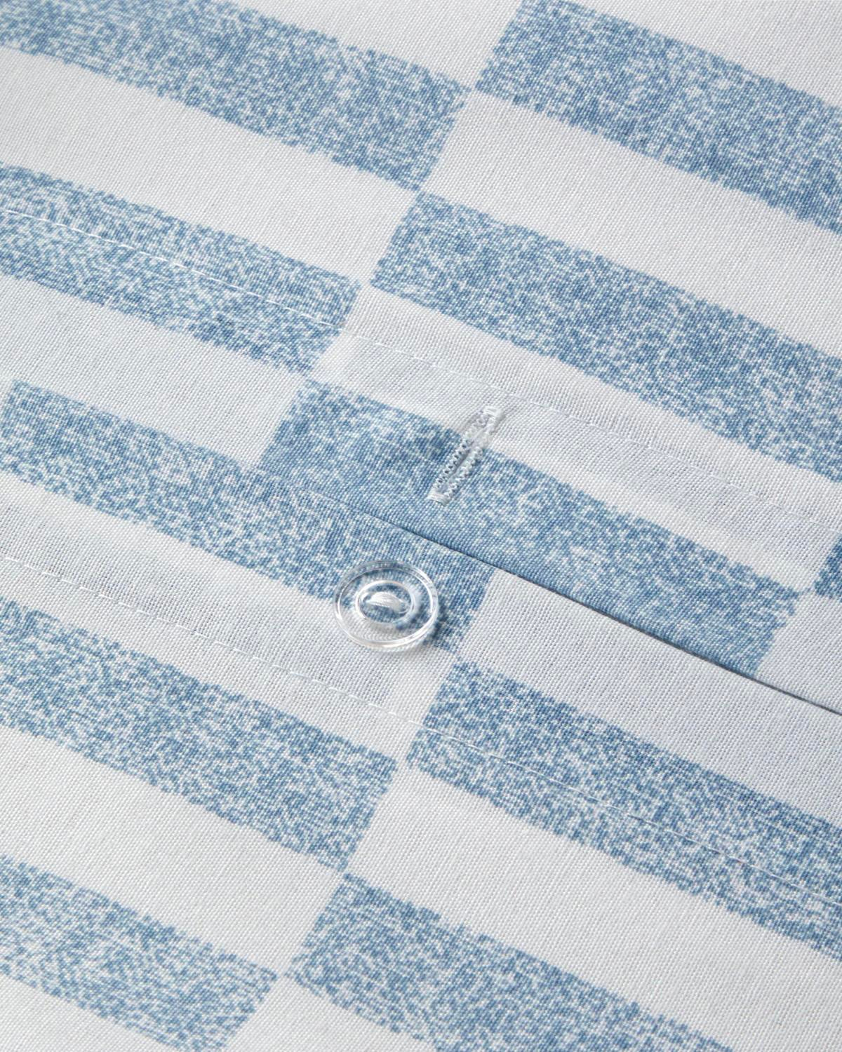 Block Dots Kolay Ütülenir Çift Kişilik Nevresim Takımı 200x220 cm Mavi