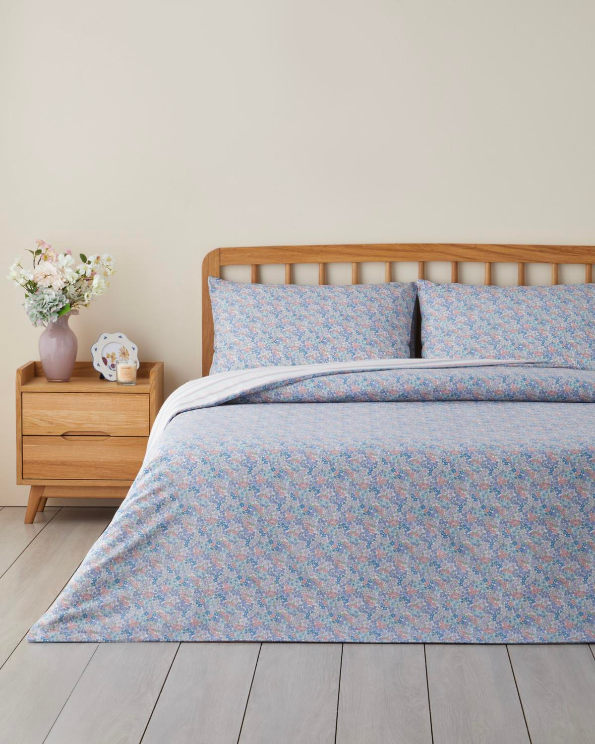 Bloss Mist Kolay Ütülenir Çift Kişilik Nevresim Seti 200x220 cm Lila