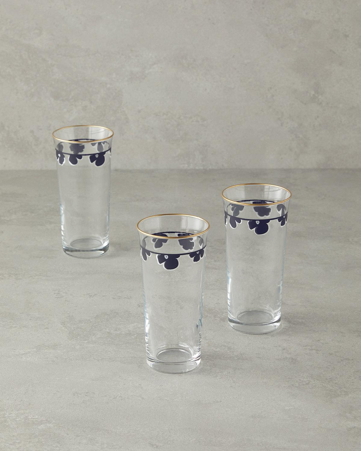 Bohemia 3'lü Cam Meşrubat Bardağı 290 Ml Siyah
