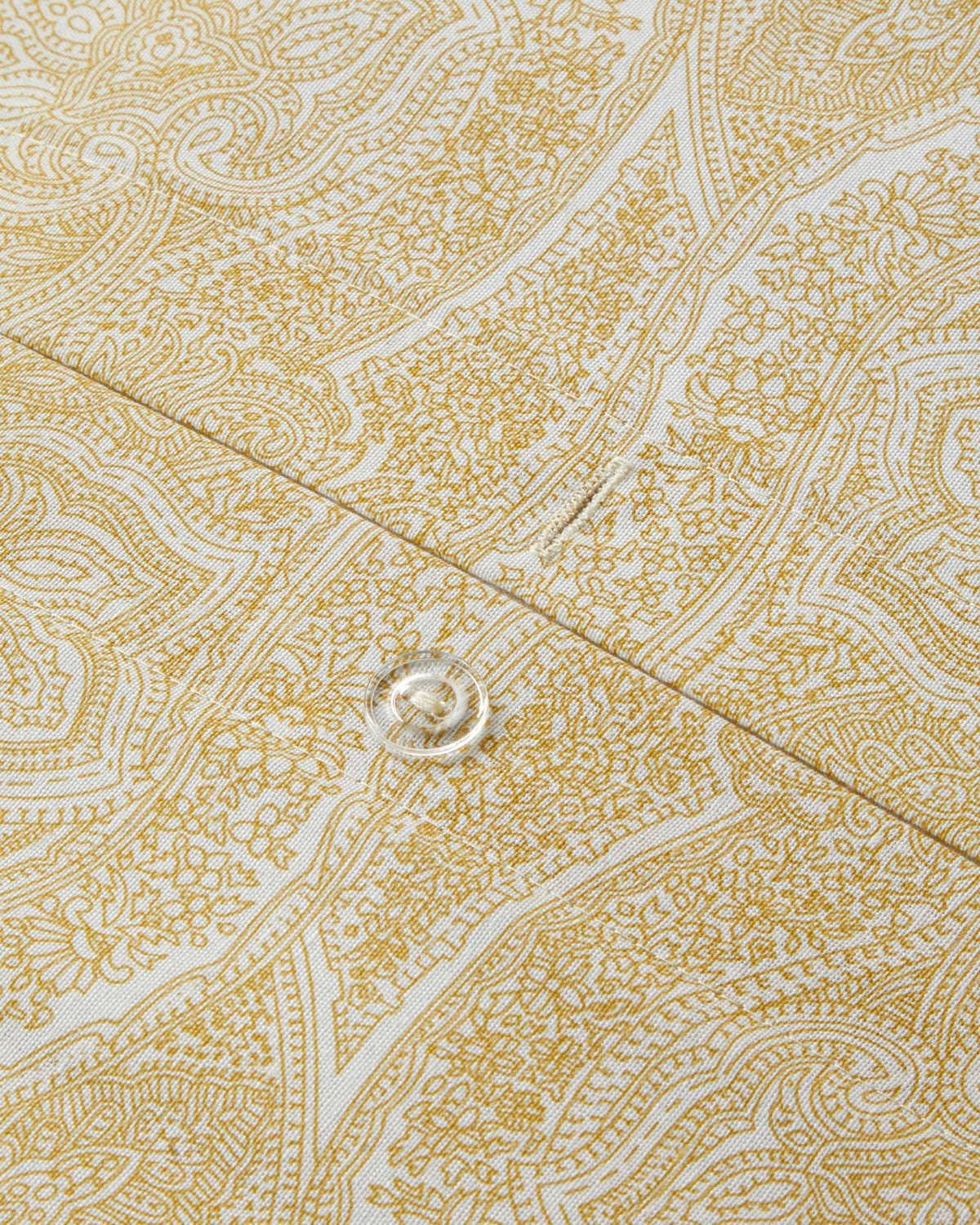 Bohemian Kolay Ütülenir Çift Kişilik Nevresim Takımı 200x220 cm Hardal