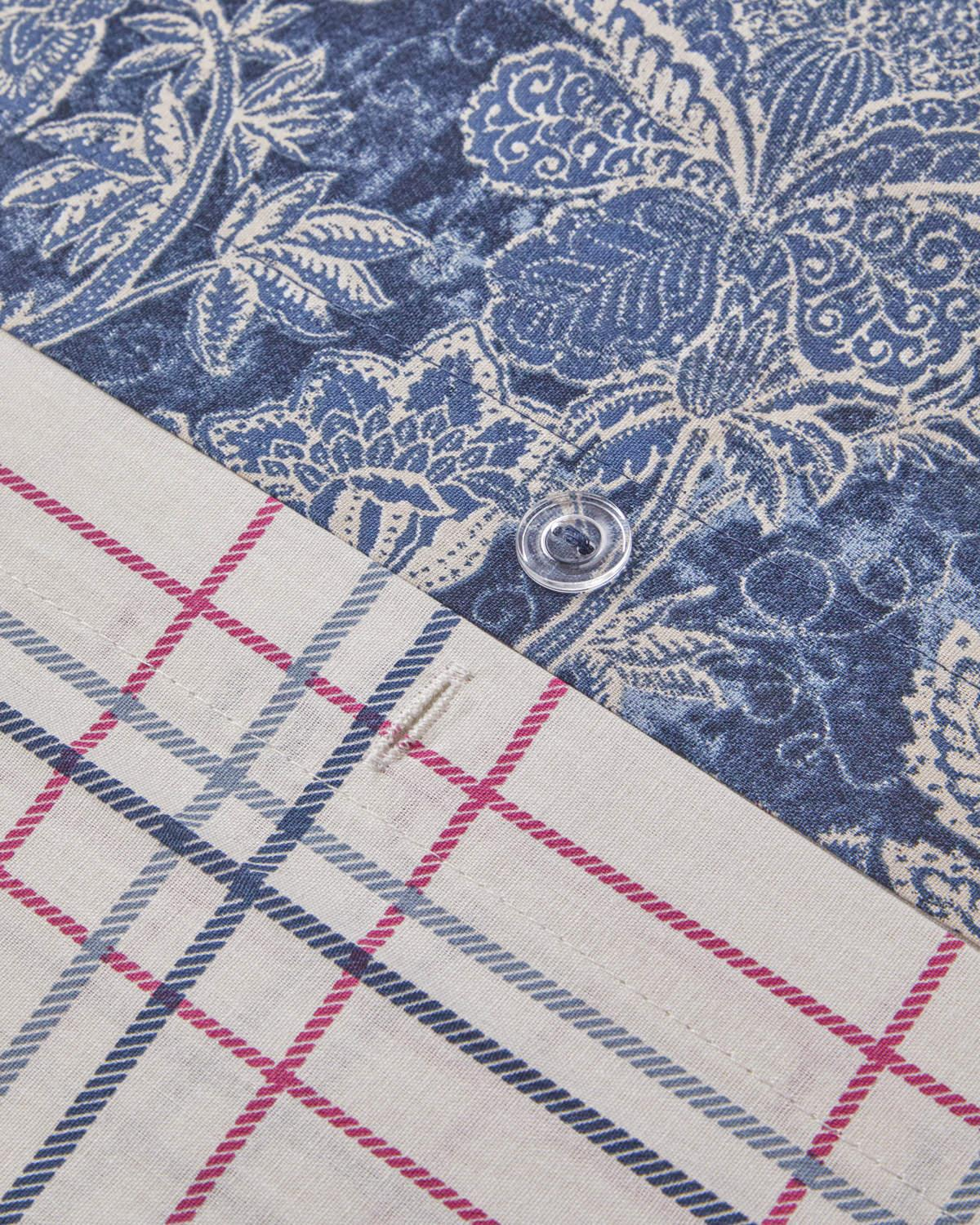 Boho Bloom Pamuk Tek Kişilik Nevresim Takımı 160x220 cm Lacivert