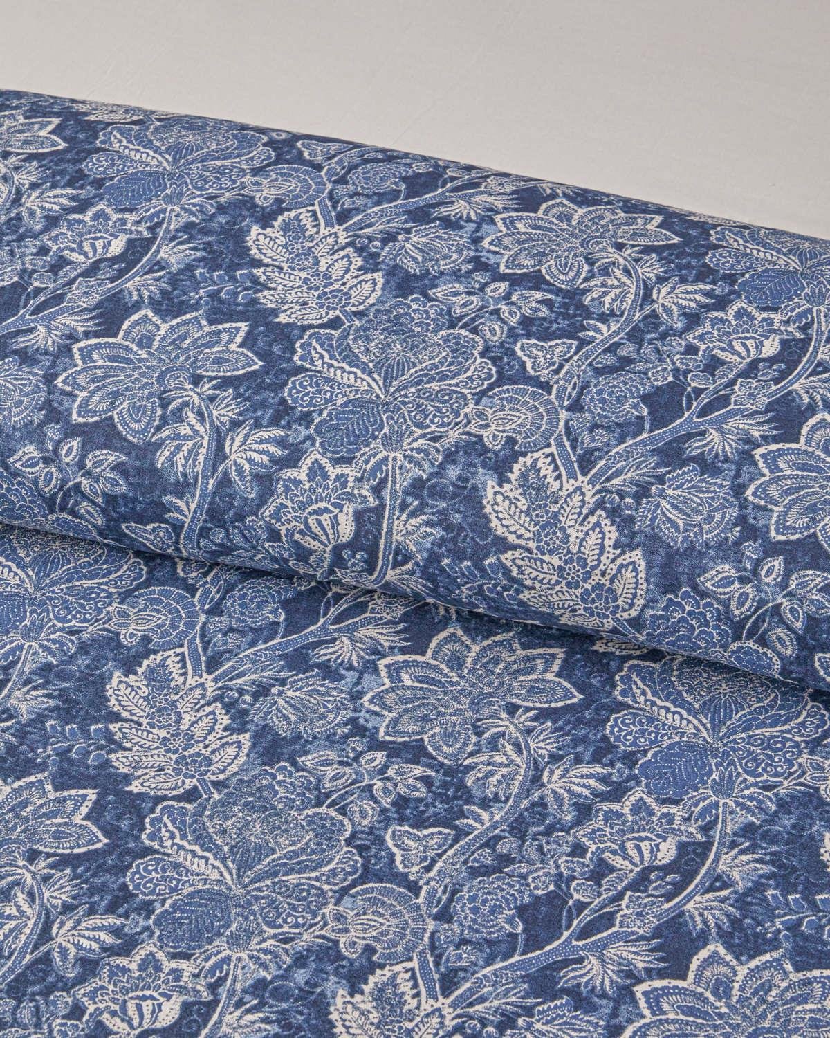 Boho Bloom Pamuk Tek Kişilik Nevresim Takımı 160x220 cm Lacivert