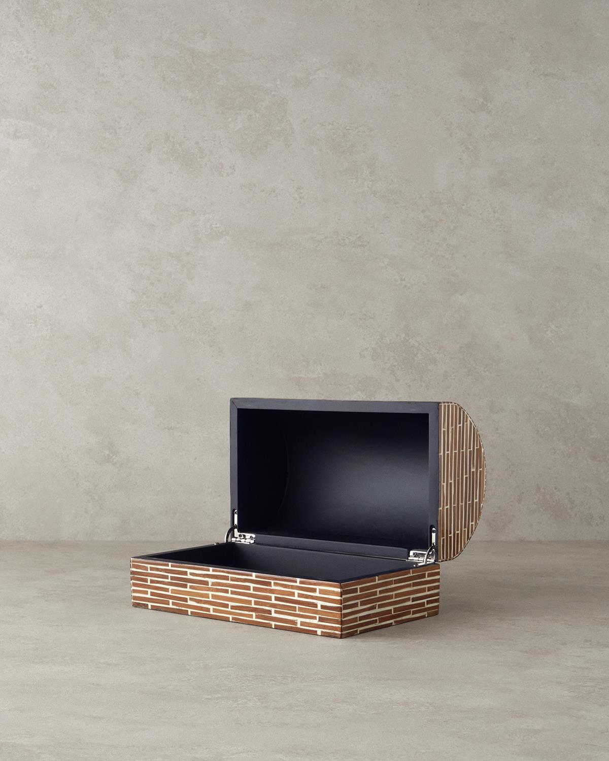 Boho Chic Bambu Dekoratif Kutu 2Kahverengi