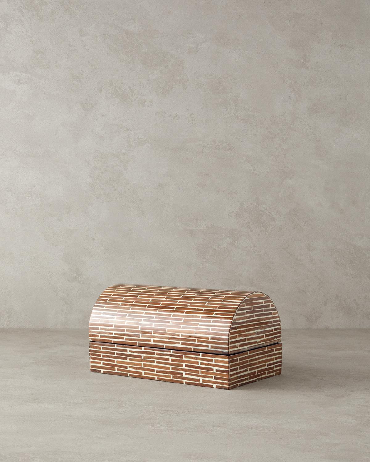 Boho Chic Bambu Dekoratif Kutu 2Kahverengi