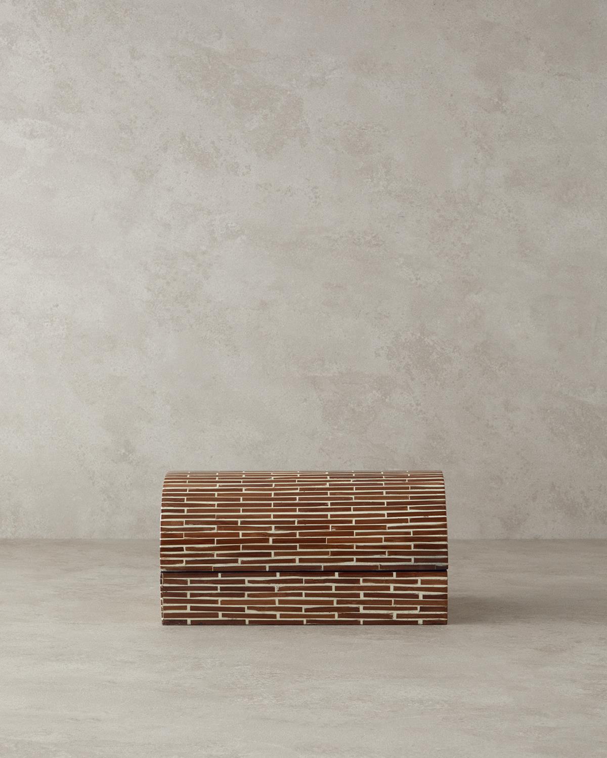 Boho Chic Bambu Dekoratif Kutu 2Kahverengi