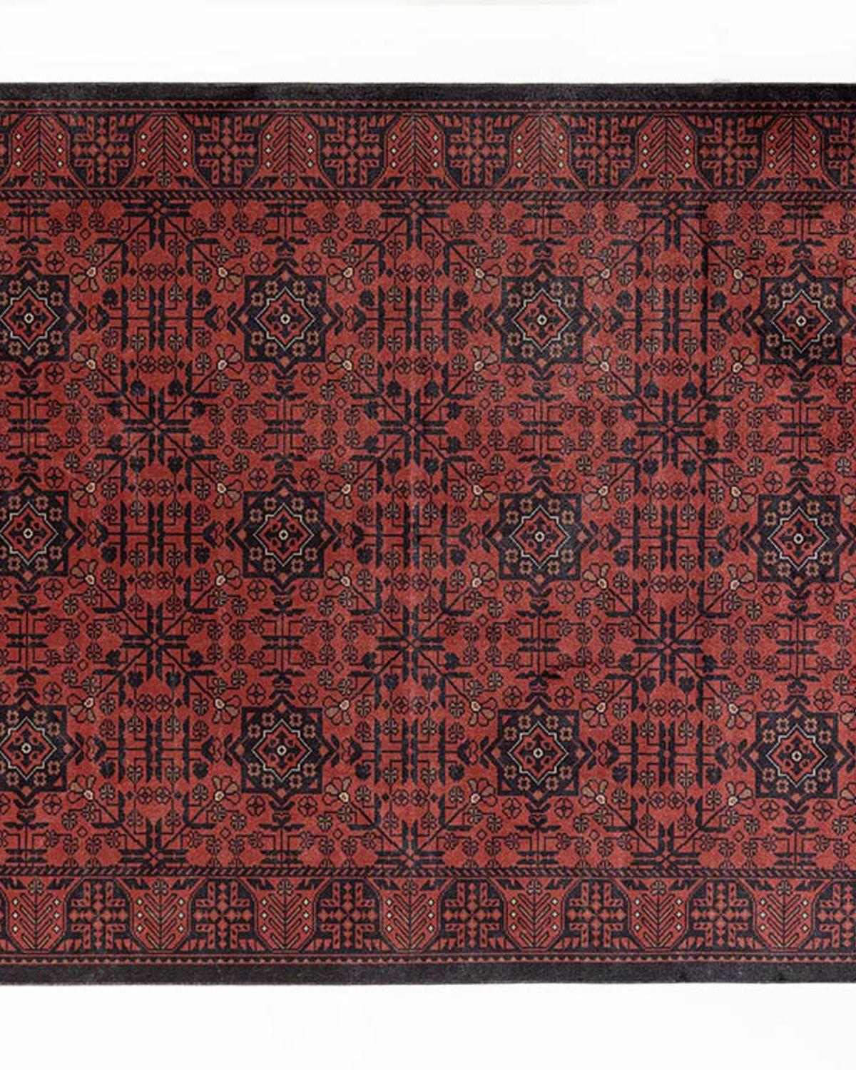 Boho Dream Jakarlı Dekoratif Halı Siyah-Bordo