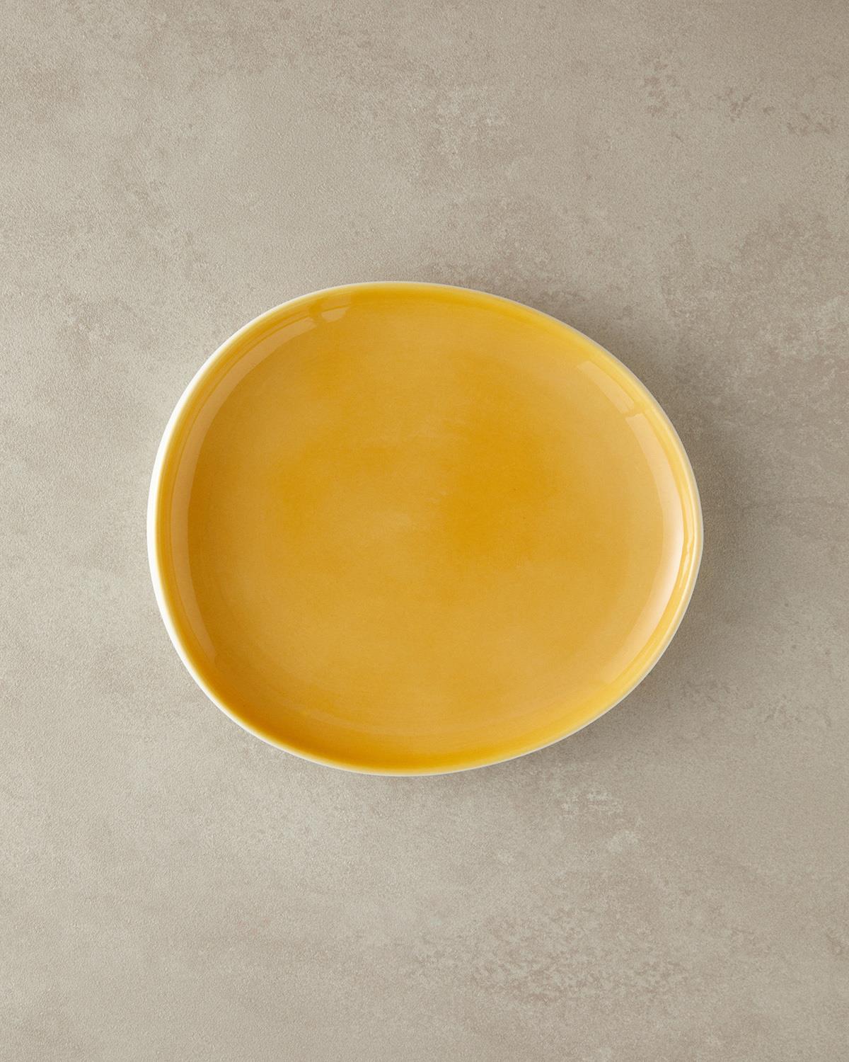 Boho New Bone China Pasta Tabağı 23 cm Sarı