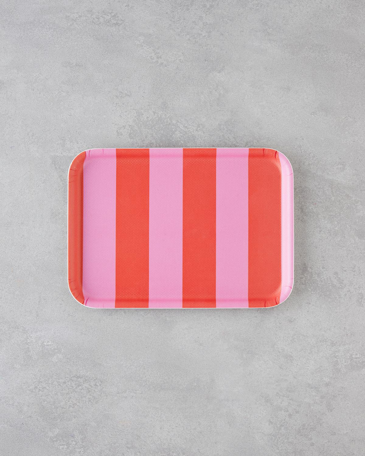 Boldband Melamin Kaydırmaz Tepsi 20x28,5 cm Pembe - Turuncu