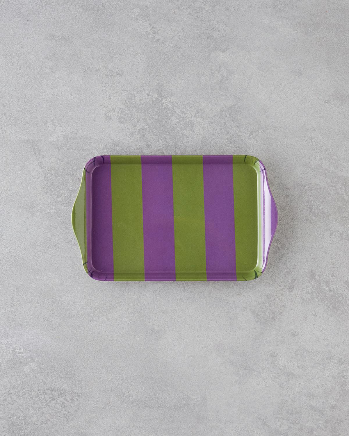 Boldband Melamin Tepsi 23x14 cm Yeşil-mor
