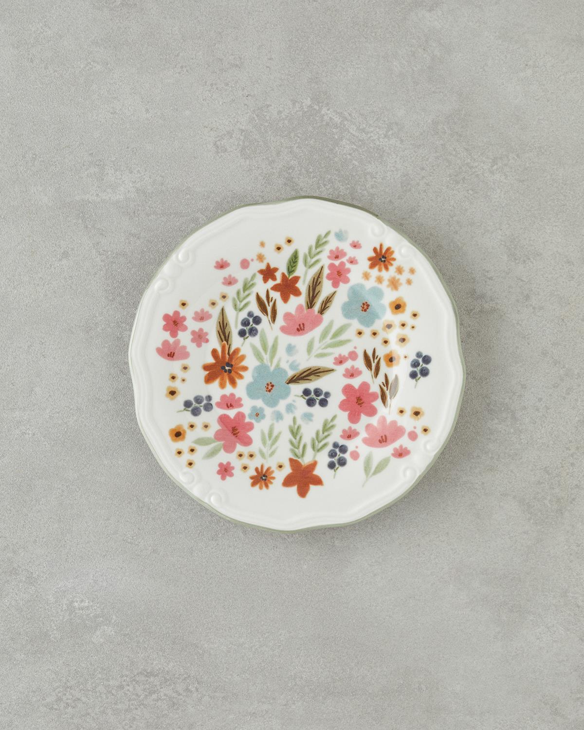 Botanic Porselen Kahvaltı Takımı 20 Parça 6 Kişilik Renkli