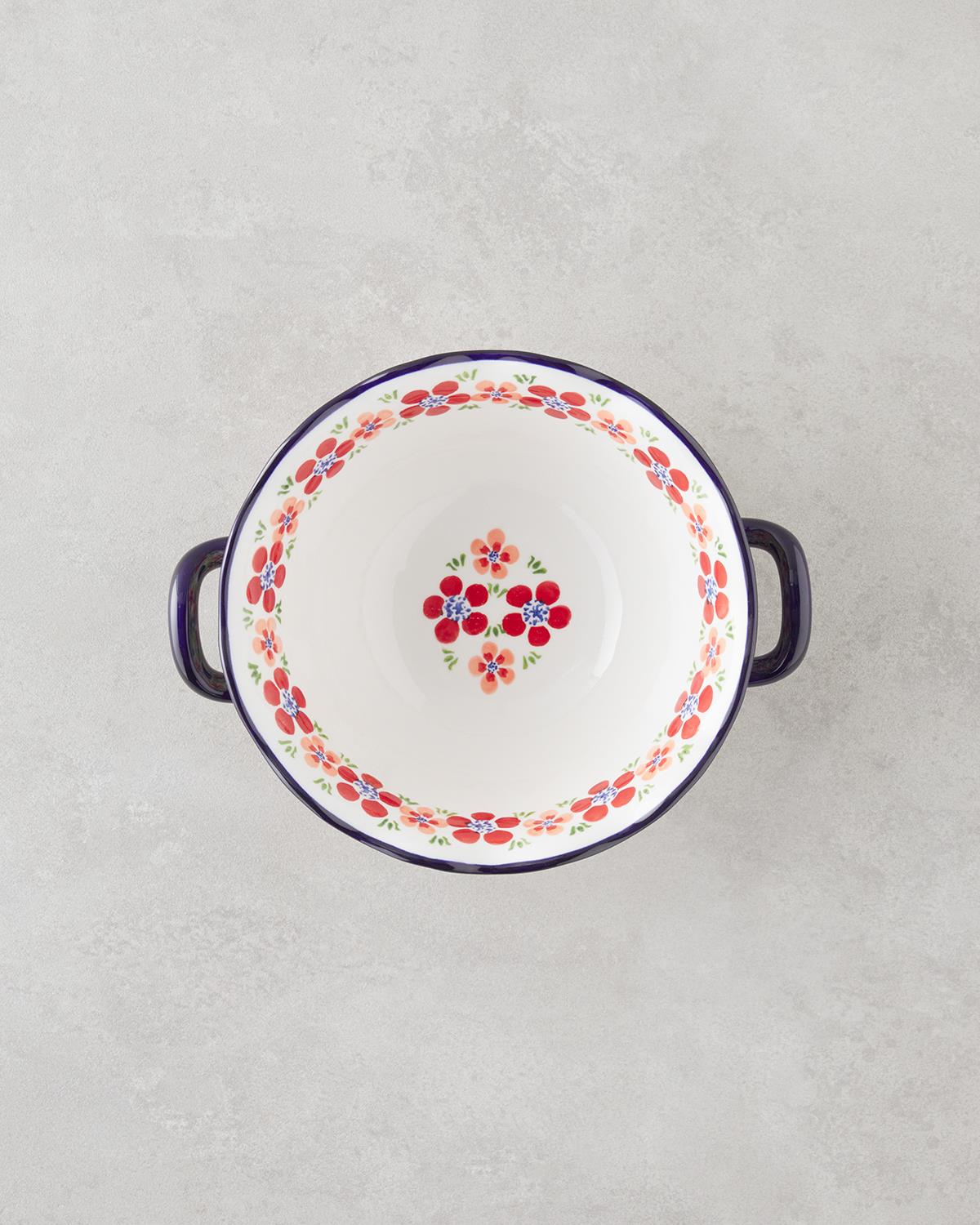 Botanic Stoneware Kase 21,5 cm Renkli