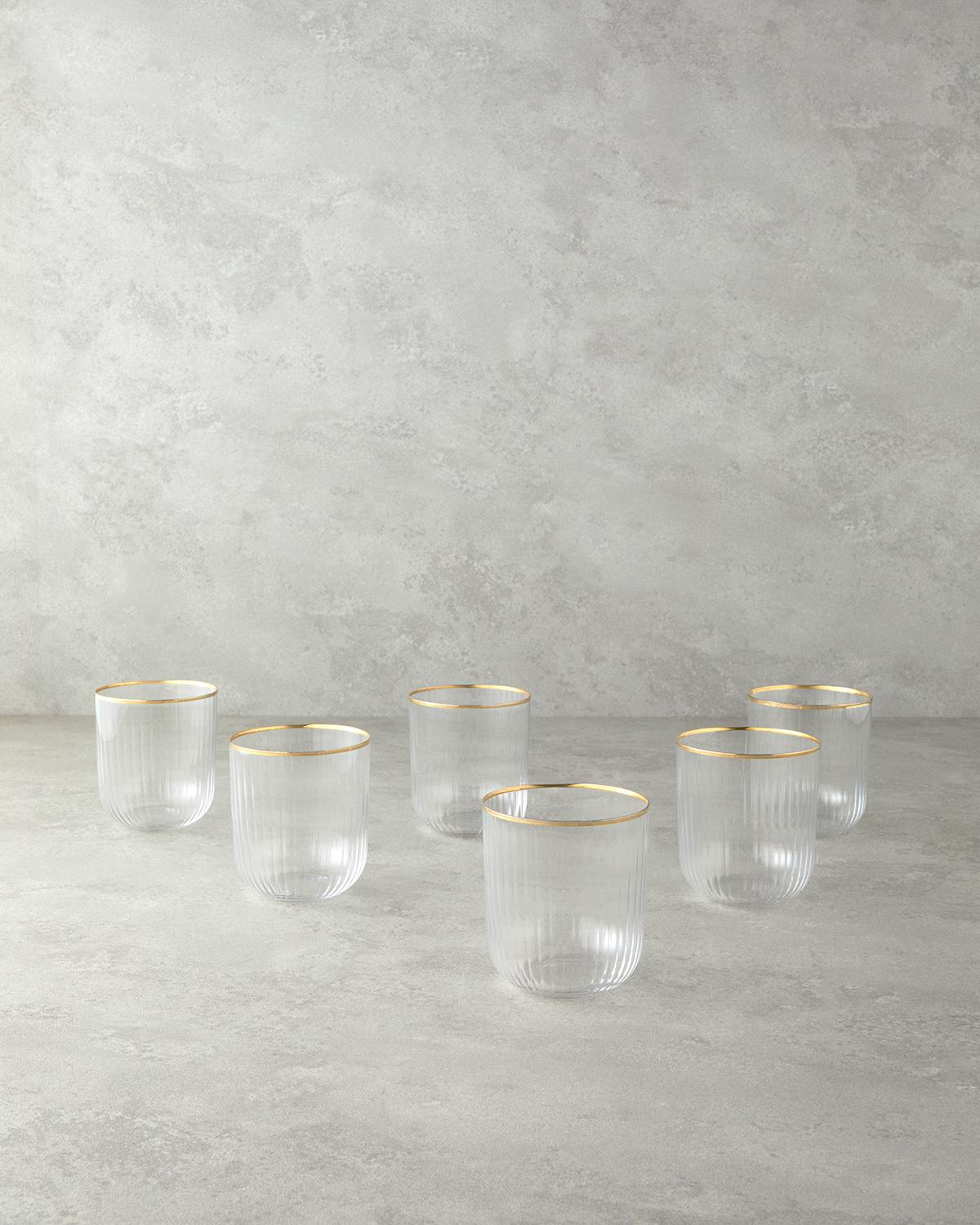 Bridgette Cam 6'lı Bardak 400 ml Gold