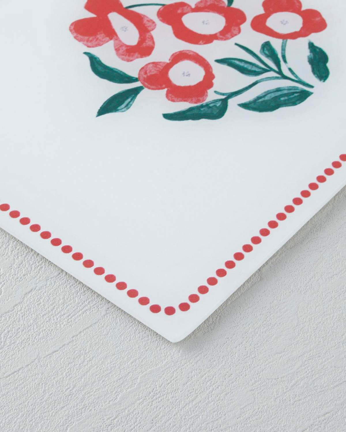 Bright Parade Cam Kesme Tahtası 25x35 cm Kırmızı - Beyaz