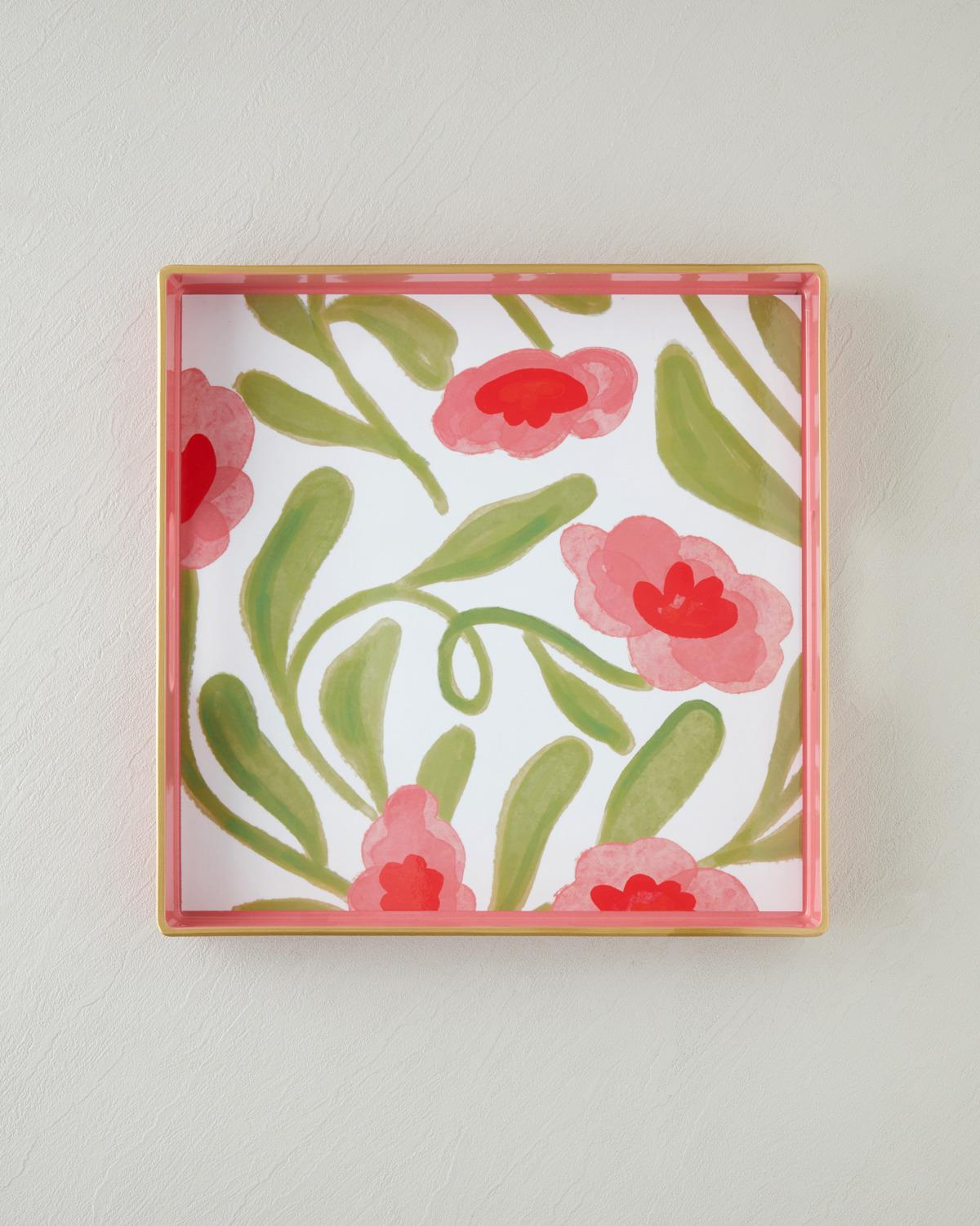 Bright Petals PP Tepsi 35x35 cm Renkli