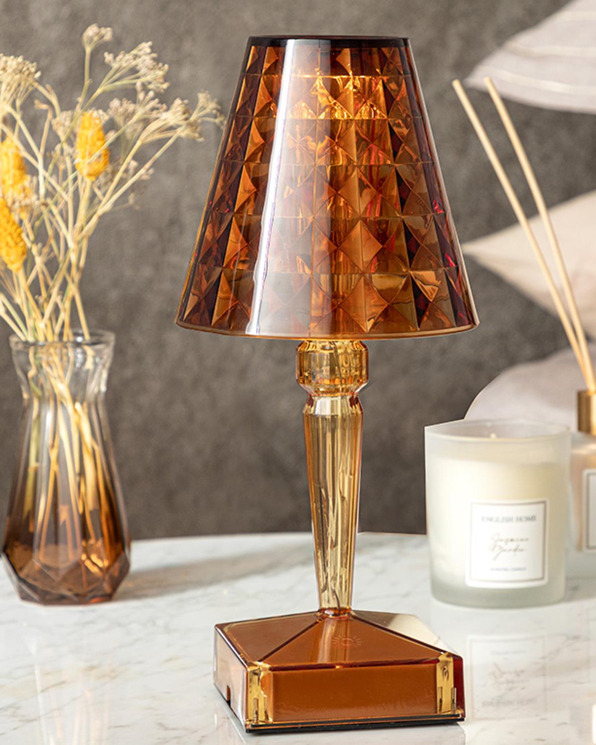 Brilliant Ledli Abajur Amber