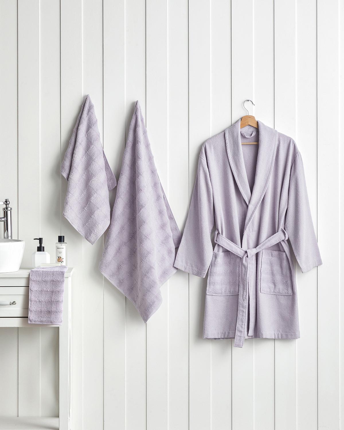 Bubble %100 Pamuk Banyo Havlusu 70x140 cm Lila