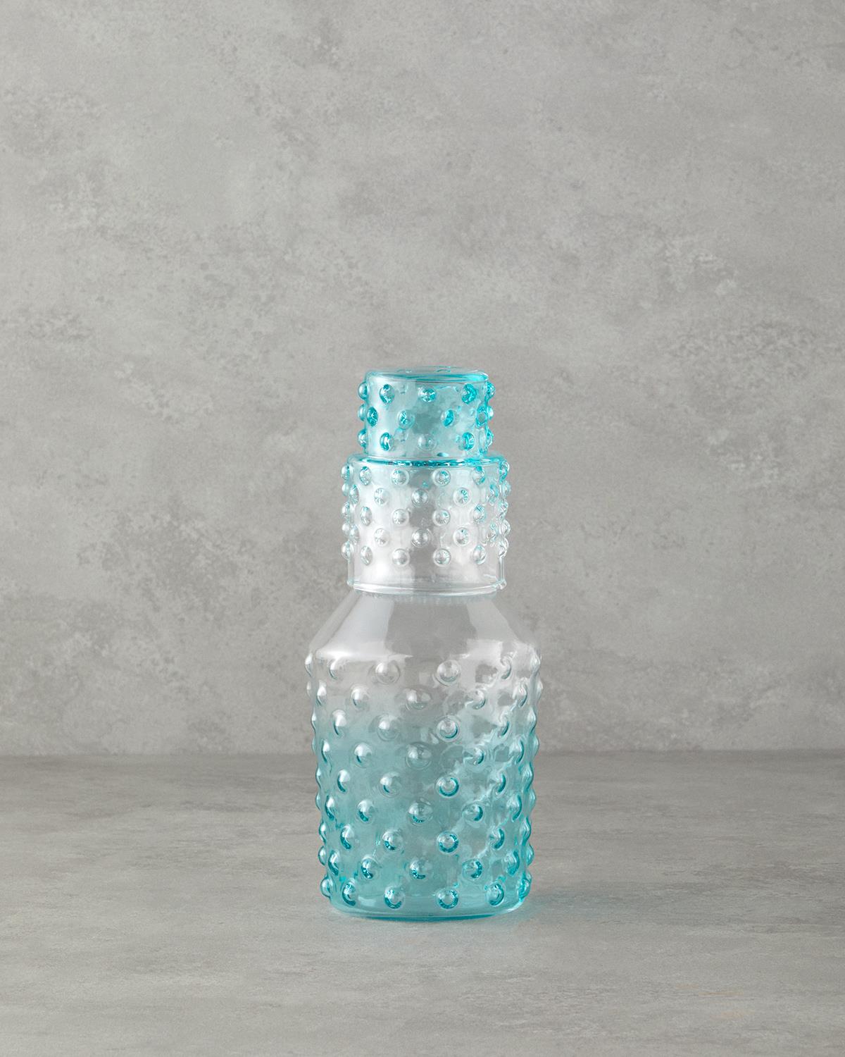 Bubbles Cam Başucu Sürahi 1150 ml Mavi