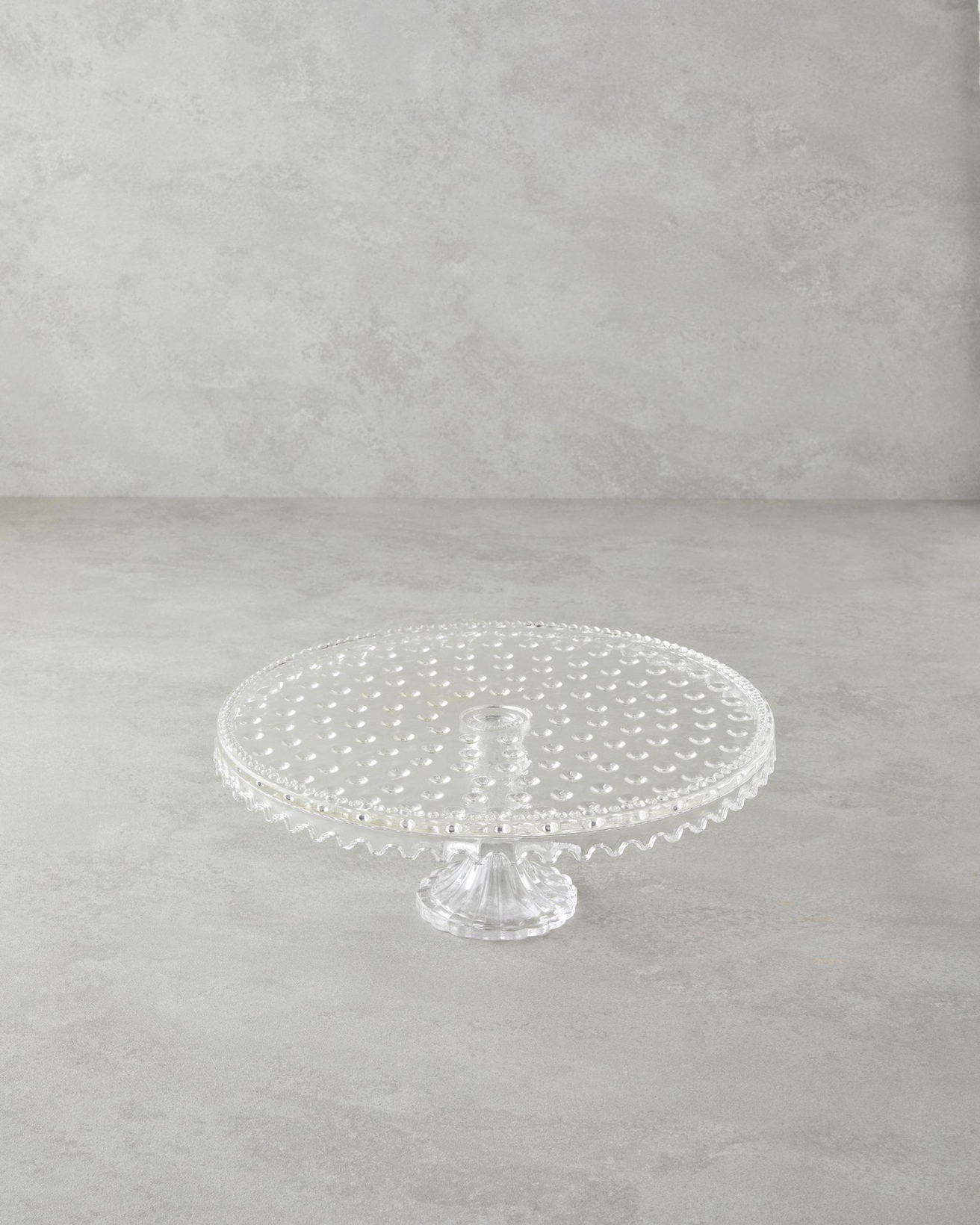 Bubbles Cam Kek Standı 28x16 cm Şeffaf