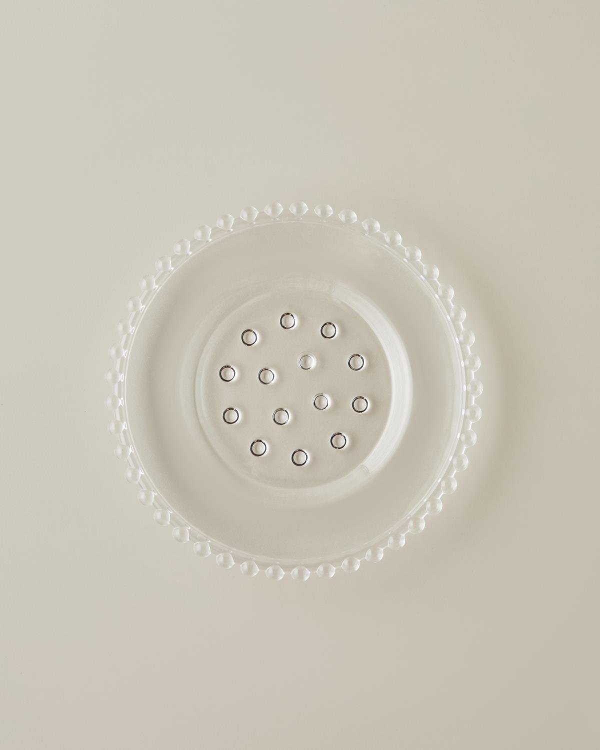 Bubbles Cam Pasta Tabağı 19 cm Şeffaf