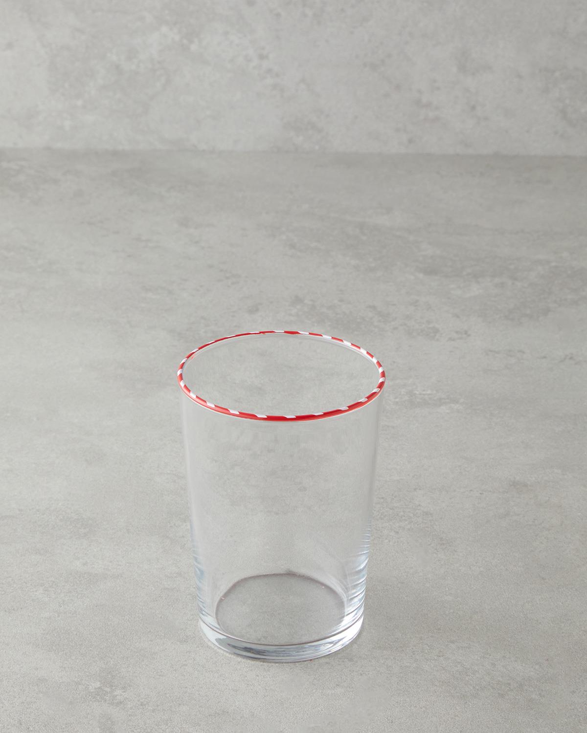 Candy Cane Stripe Cam Bardak 510 ML Kırmızı