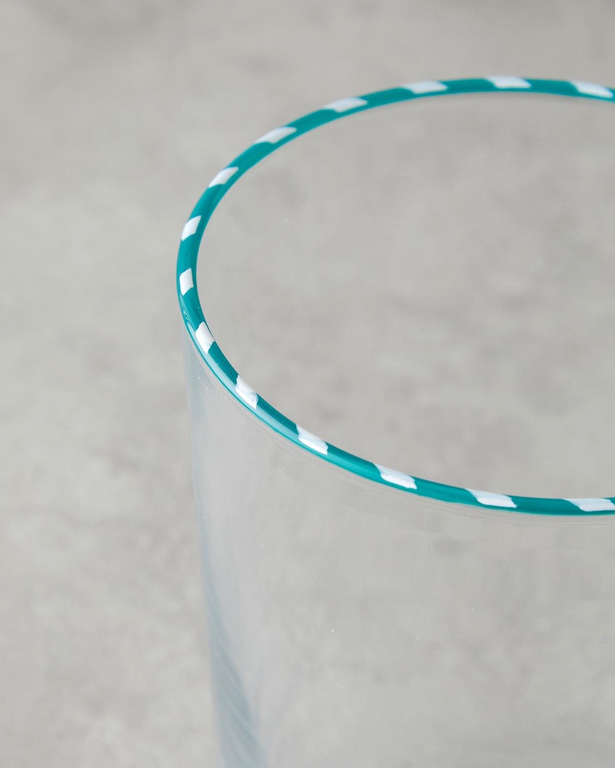 Candy Cane Stripe Cam Bardak 510 ML Yeşil