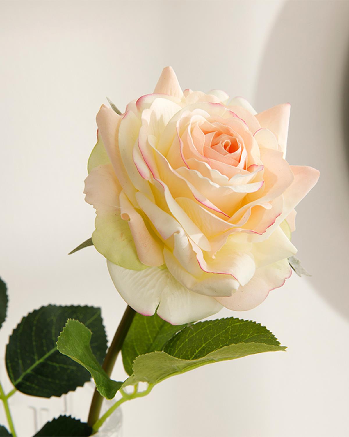 Canker Bloom Kumaş Tek Dal Yapay Çiçek Krem