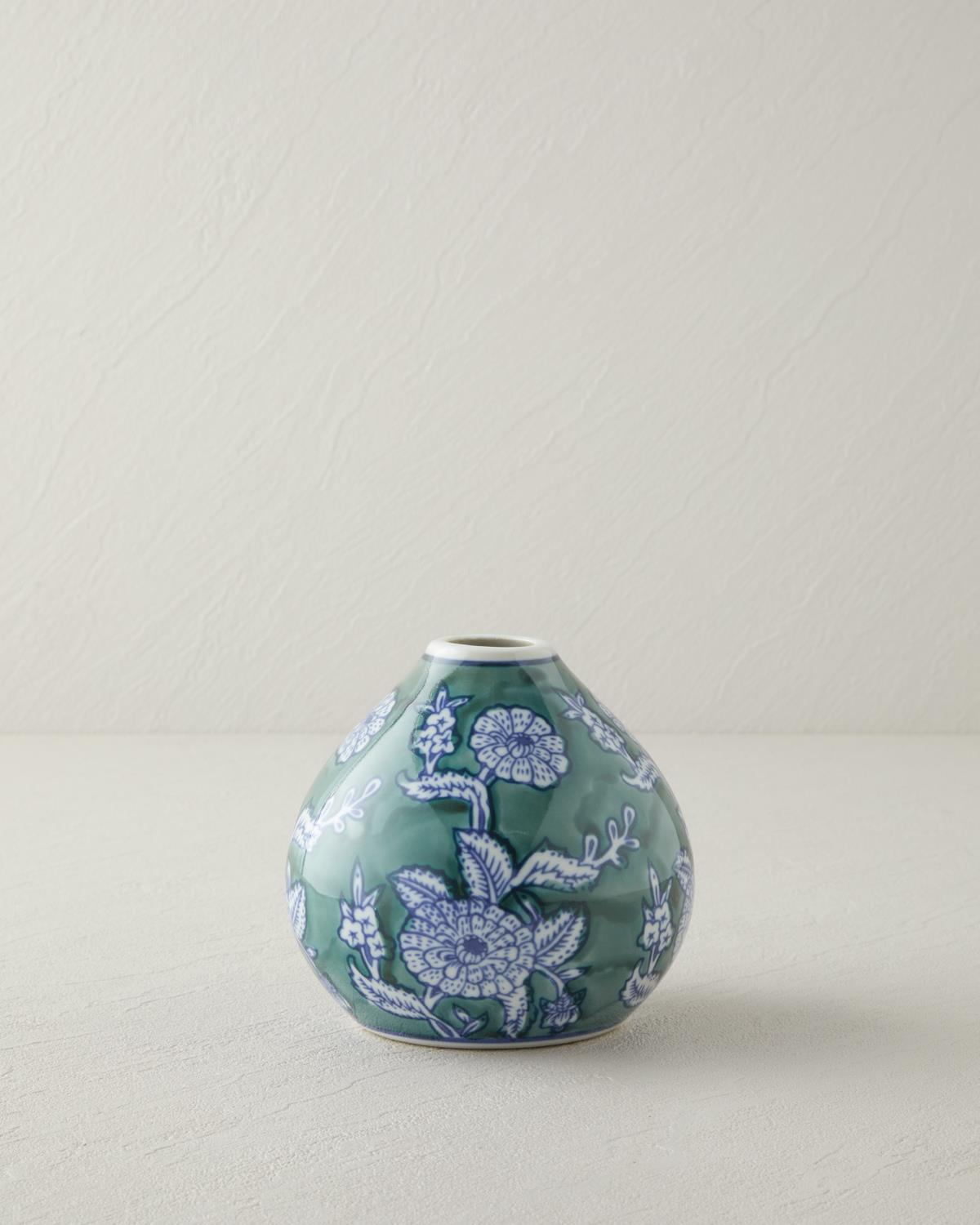 Cannes Porselen Vazo 7,5 cm Mavi