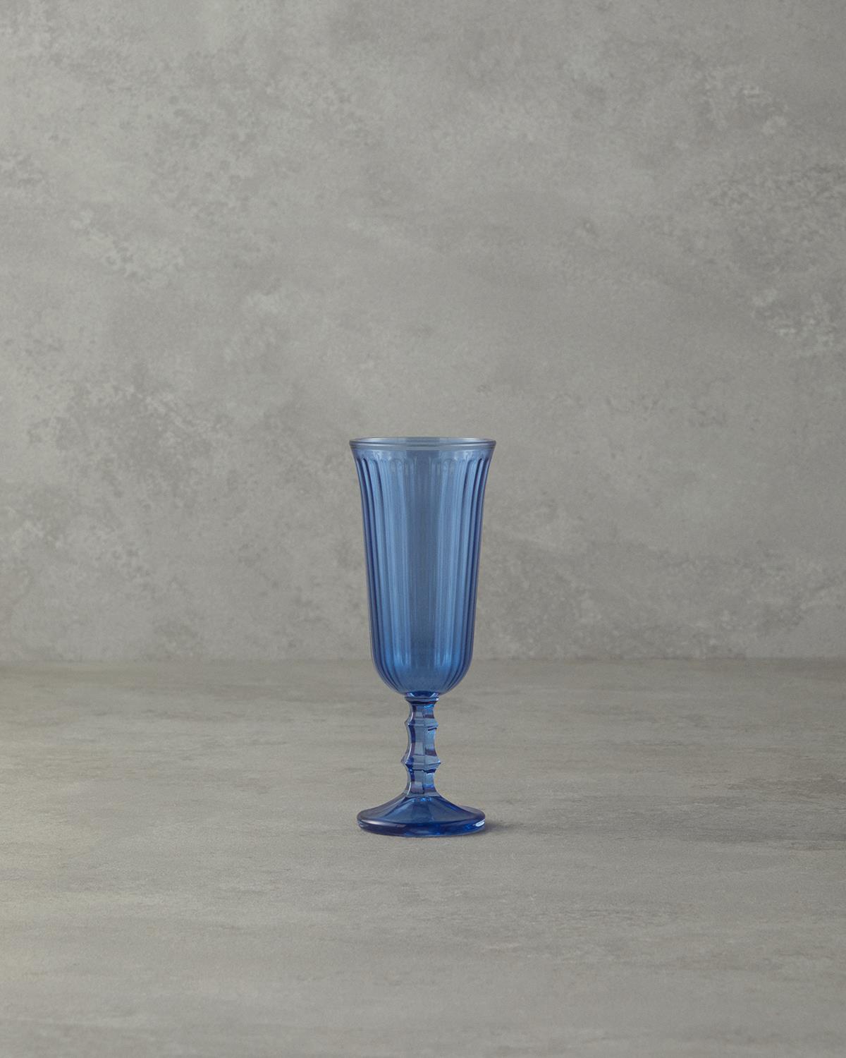 Carnival Cam 3'lü Kadeh 240 ml Mavi