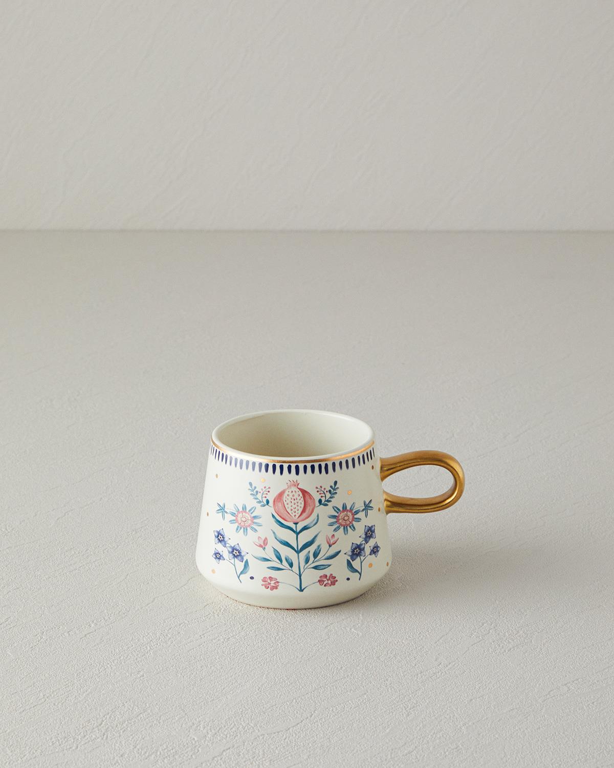 Carnival Flower Stoneware Kupa Renkli