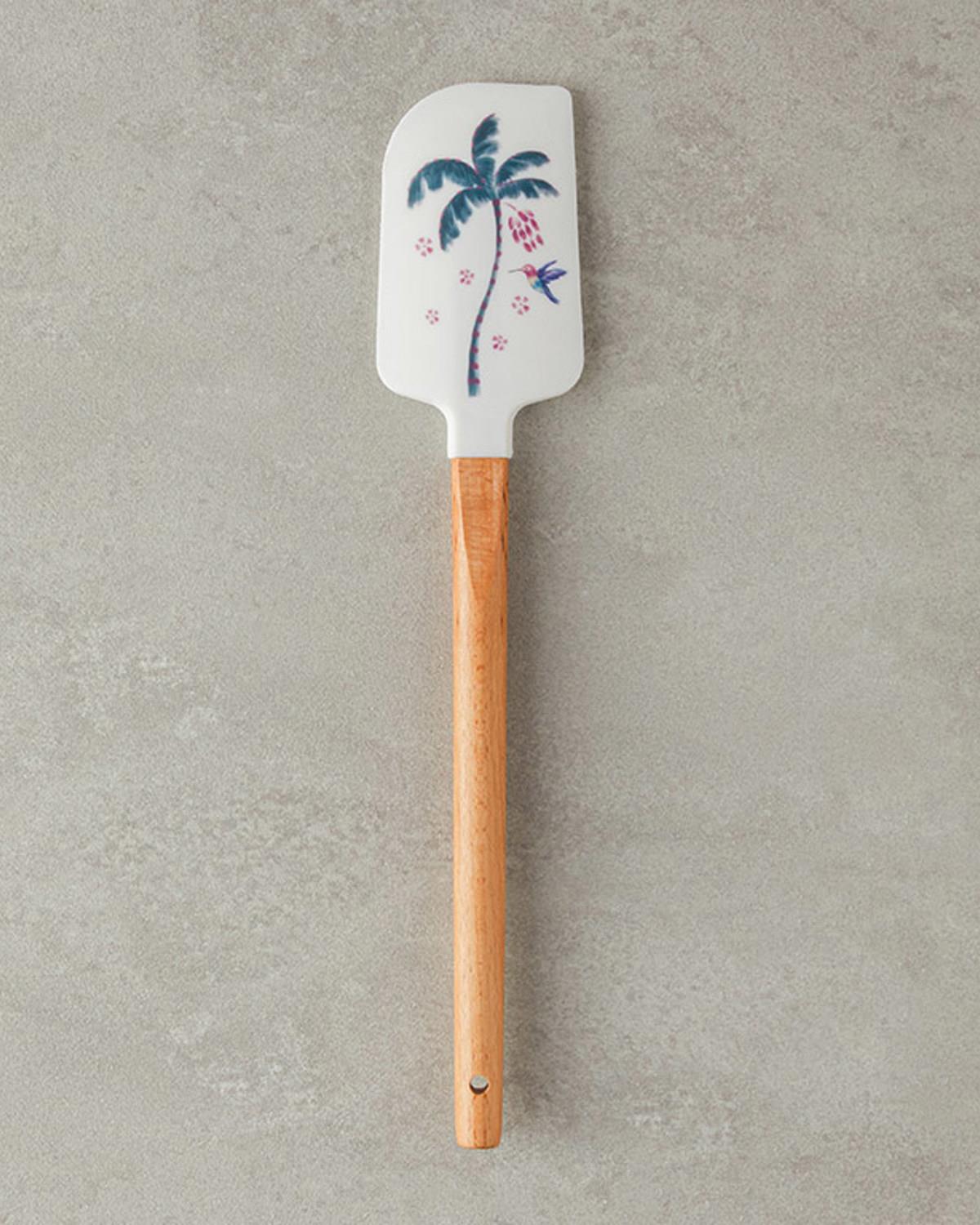 Carnival Palm Bambu Spatula Servis Gereci Beyaz
