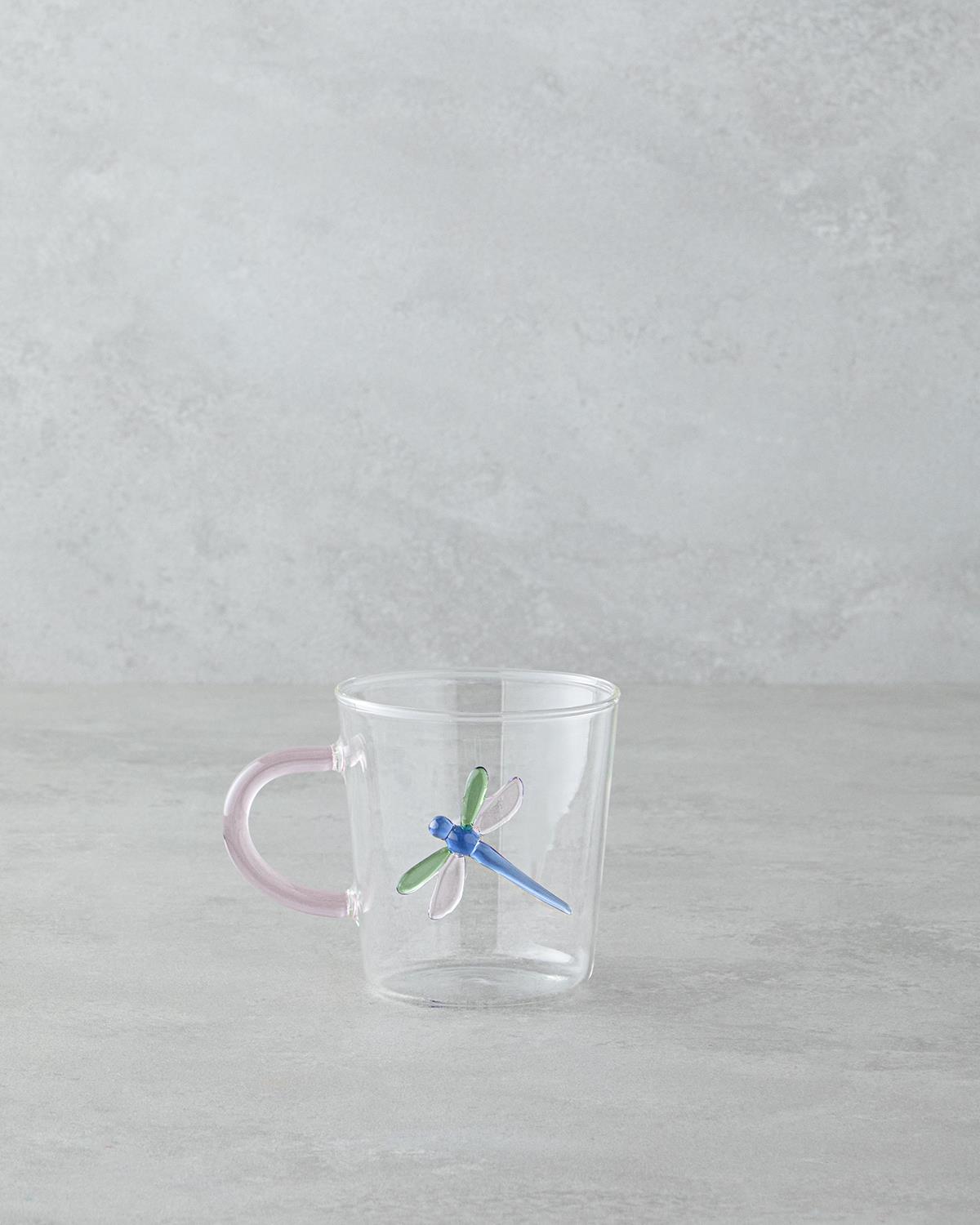 Carole Borosilikat Kupa 310 ml Pembe - Mavi